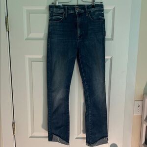 MOTHER Women's Ankle & Cropped Jeans - Dark Blue